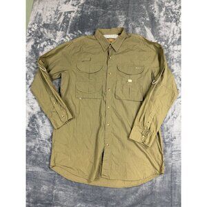Rock Point Button-Up Olive Fishing Shirt With Multiple Pockets 4XL